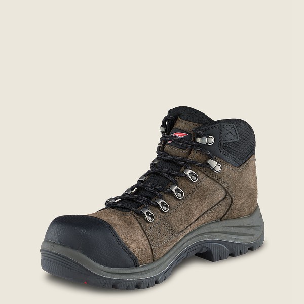 Red Wing Mens Trades - 5-inch Waterproof Safety Toe - Hiking Boots Brown/Black - 5872EQRJP